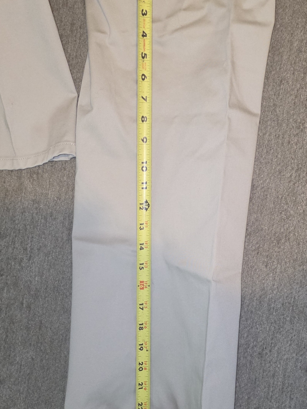 Women's Light Beige Casual Pants with Button Accent Size 14 - Picture 4 of 6